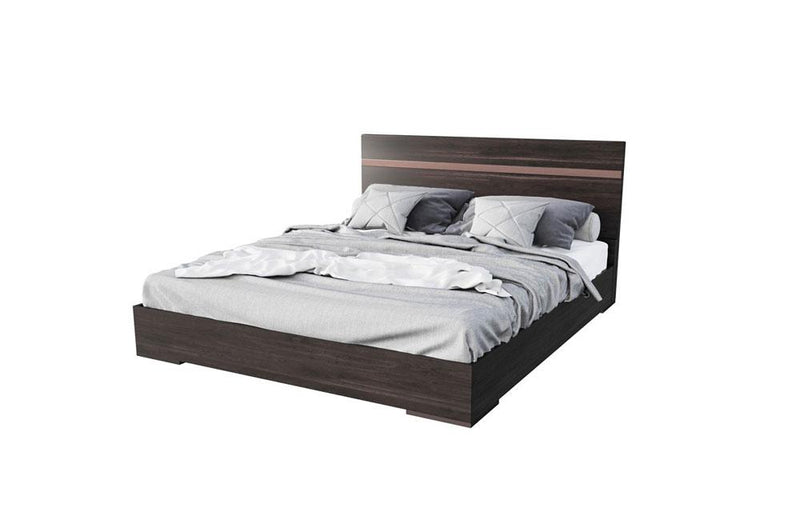 Benzon Italian Modern Dark Rovere Bed
