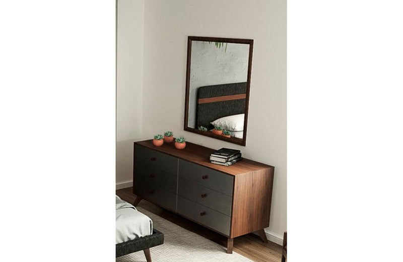 Dali Modern Gray & Walnut Dresser