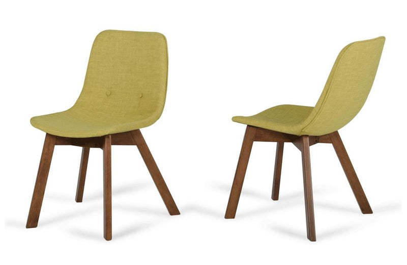 Laken Modern Green Tea & Walnut Dining Chair
