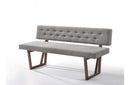 Jordan Modern Gray & Walnut Dining Bench