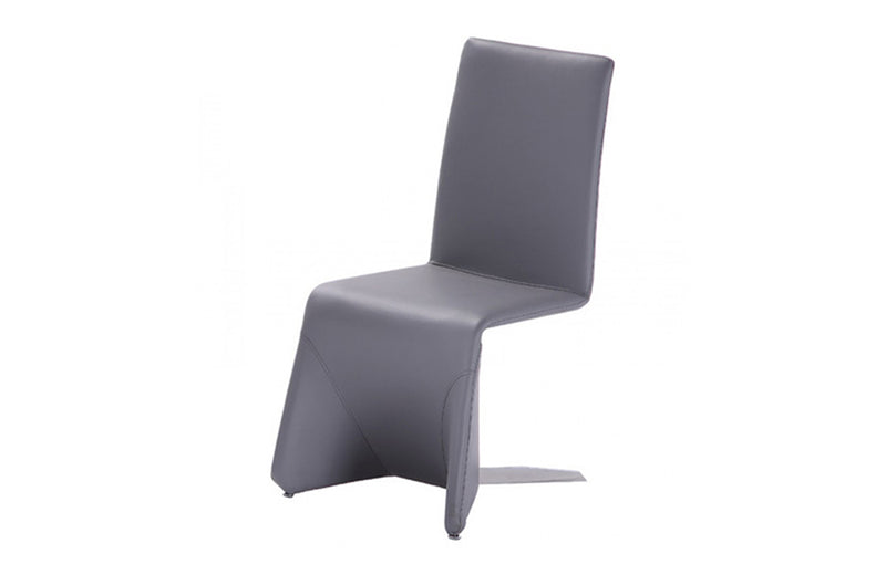 Nisse Contemporary Grey Leatherette Dining Chair (Set of 2)