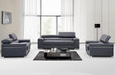 Vista Gray Modern Leather Sofa