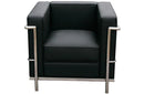Tracy Italian Leather Chair in Black