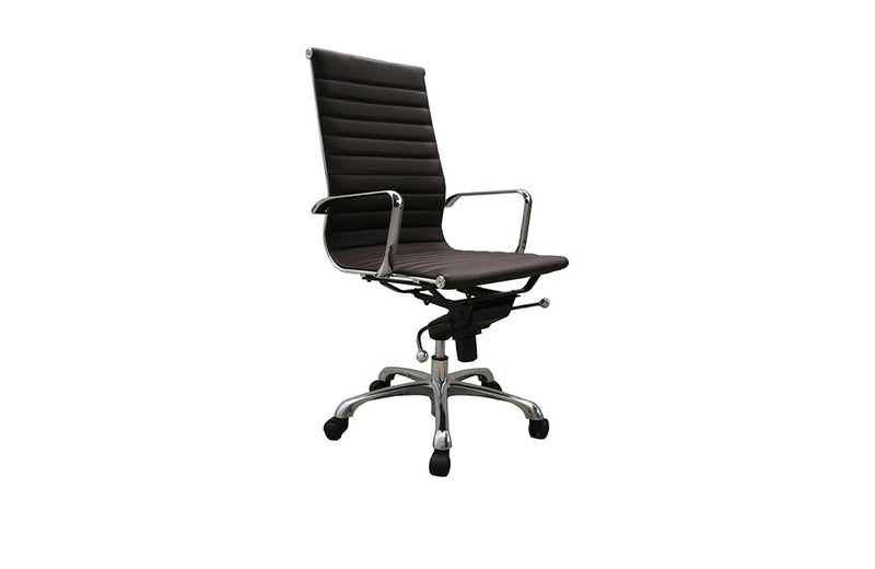 Comfy High Back Office Chair Brown