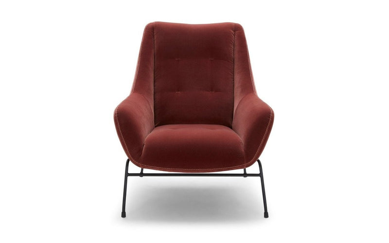Divani Casa Kenova Modern Brown Fabric Accent Chair