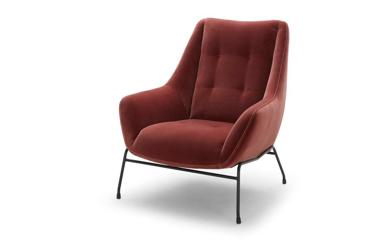 Divani Casa Kenova Modern Brown Fabric Accent Chair