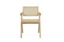 Modrest Aurora Modern Light Rattan and Natural Ash Dining Arm Chair