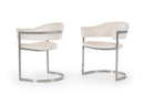 Modrest Allie Contemporary White Leatherette Dining Chair