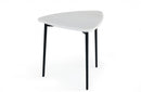 Modrest Andros White Marble + Black Metal End Table