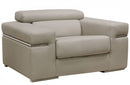 Divani Casa Atlantis Modern Light Grey Vegan Leather Accent Chair