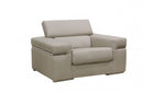 Divani Casa Atlantis Modern Light Grey Vegan Leather Accent Chair
