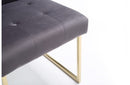 Modrest Legend Modern Grey Fabric & Gold Dining Chair (Set of 2)