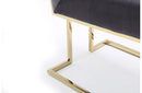Modrest Legend Modern Grey Fabric & Gold Dining Chair (Set of 2)