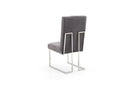Modrest Legend Modern Grey Fabric & Stainless Steel Dining Chair (Set of 2)