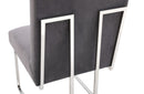Modrest Legend Modern Grey Fabric & Stainless Steel Dining Chair (Set of 2)