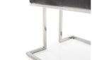 Modrest Legend Modern Grey Fabric & Stainless Steel Dining Chair (Set of 2)