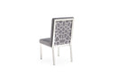 Modrest Reba Modern Grey Velvet & Stainless Steel Dining Chair (Set of 2)
