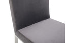 Modrest Reba Modern Grey Velvet & Stainless Steel Dining Chair (Set of 2)