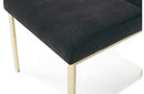 Modrest Reba Modern Black Velvet & Gold Dining Chair (Set of 2)