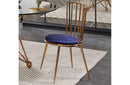 Brenna Modern Blue & Gold Dining Chair (Set of 2)