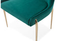 Modrest Nigel Modern Green Velvet & Gold Dining Chair (Set of 2)