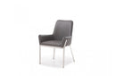 Modrest Robin Modern Grey Bonded Leather Dining Chair