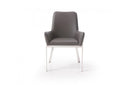 Modrest Robin Modern Grey Bonded Leather Dining Chair