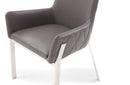 Modrest Robin Modern Grey Bonded Leather Dining Chair