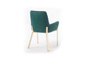 Modrest Robin Modern Green Velvet & Gold Dining Chair