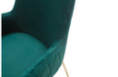 Modrest Robin Modern Green Velvet & Gold Dining Chair