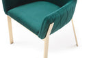 Modrest Robin Modern Green Velvet & Gold Dining Chair