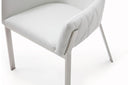 Modrest Robin Modern White Bonded Leather Dining Chair