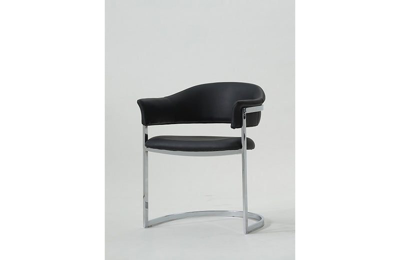 Modrest Allie Contemporary Black Leatherette Dining Chair