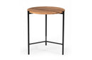 Modrest Bacone Industrial Oak and Black Iron End Table