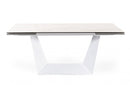 Modrest Baldwin Modern White Ceramic Extendable Dining Table