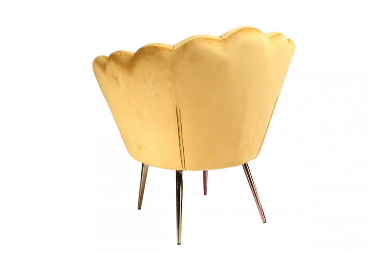 Modrest Balina Transitional Gold Accent Chair