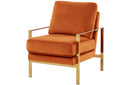 Divani Casa Bayside - Modern Orange Fabric Accent Chair
