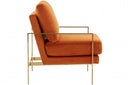 Divani Casa Bayside - Modern Orange Fabric Accent Chair