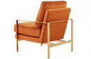 Divani Casa Bayside - Modern Orange Fabric Accent Chair
