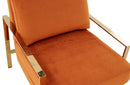 Divani Casa Bayside - Modern Orange Fabric Accent Chair