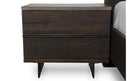 Modrest Selma Modern Dark Aged Oak & Concrete Nightstand