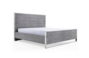 Modrest Charlene Modern Grey Elm & Stainless Steel Bed