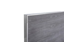 Modrest Charlene Modern Grey Elm & Stainless Steel Bed