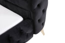 Modrest Legend Modern Black Velvet & Gold Bed