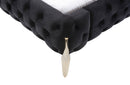 Modrest Legend Modern Black Velvet & Gold Bed