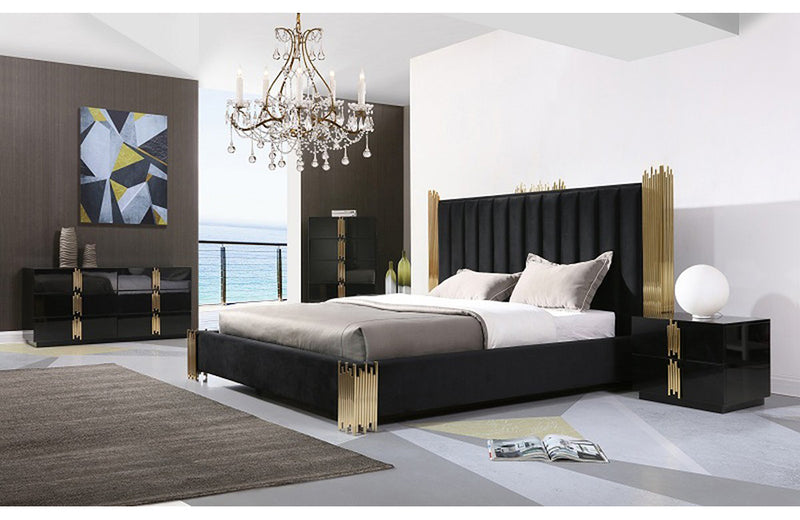Modrest Token Modern Black & Gold Bed
