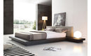 Modrest Opal Modern Wenge & Grey Platform Bed