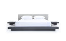 Modrest Opal Modern Wenge & Grey Platform Bed