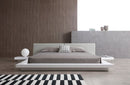 Modrest Opal Modern White & Grey Platform Bed