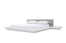 Modrest Opal Modern White & Grey Platform Bed